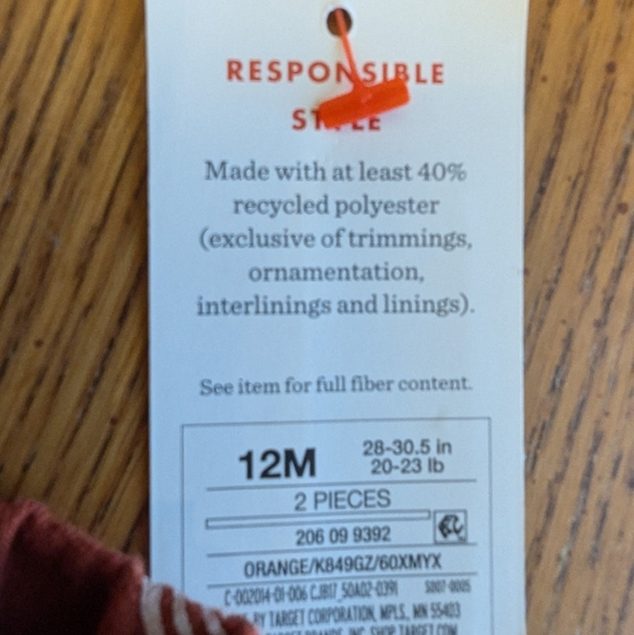 Cat & Jack cotton Rainbow 2 piece Outfit, Sz 12 months NWT - Picture 9 of 9